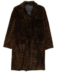 Salvatore Santoro - Leopard Print Lederbekleidung Mit Einkerbung Revers - Lyst
