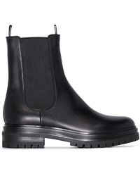 Gianvito Rossi - Nero Chester Elegante Lederschuhe - Lyst