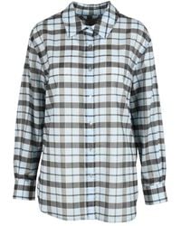 L'Autre Chose - Overhemden ,Blauw ,Katoen Katoenen Overhemd - Lyst