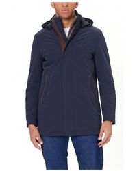 Paul & Shark - Jassen ,Blauw ,Polyester Typhoon 4X 4 Stretch Coat - Lyst