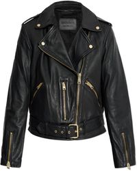 AllSaints - Jassen ,Zwart ,Leer Jas Balfern - Lyst