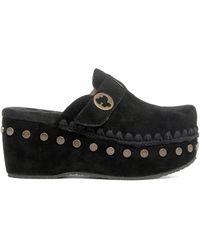 Mou - Schoenen ,Zwart ,Suède Clog Plain 611001A - Lyst