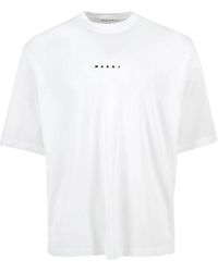 Marni - Baumwoll logo print t-shirt - Lyst