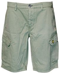 Lyle & Scott - Korte Broeken ,Groen ,Katoen Cargo Bermuda Shorts - Lyst