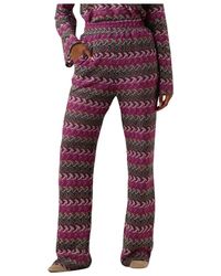 Studio Amaya - Broeken ,Veelkleurig ,Polyester Wide Leg Broek Romee - Lyst