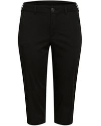 Kaffe - Broeken ,Zwart ,Zwart Diep Capri Broek Straight-Leg - Lyst