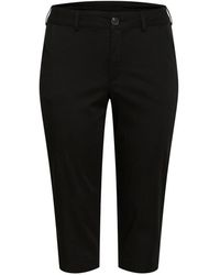 Kaffe - Broeken ,Zwart ,Zwart Diep Capri Broek Straight-Leg - Lyst