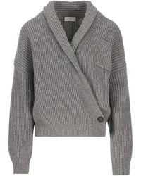 Brunello Cucinelli - Truien & Vesten ,Grijs Truien - Lyst