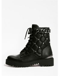 Guess Denim Adayn Enkellaarzen in het Zwart - Lyst