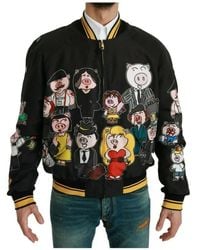 Dolce & Gabbana - Chaqueta bomber YEAR OF THE PIG negra - Lyst