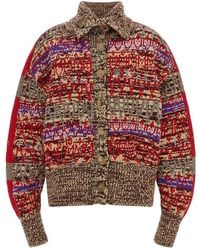 Dries Van Noten - Truien & Vesten ,Veelkleurig ,Wol Teda Cardigan - Lyst