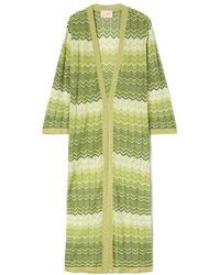 MC2 Saint Barth - Truien & Vesten ,Groen ,Nylon Tonia Lange Cardigan - Lyst