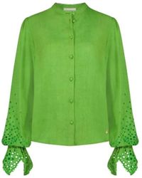 FABIENNE CHAPOT - Overhemden ,Groen ,Linnen Clarissa Blouse - Lyst