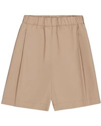 Laneus - Sand oversize baumwoll bermuda shorts - Lyst
