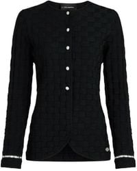 KARL LAGERFELD - Faux-Pearl Detail Gebreid Vest - Lyst