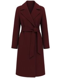 Max Mara - Bordeaux Wollen Jas Dravenna Elegant - Lyst