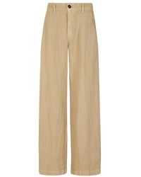 Massimo Alba - Leinen sand hose mit reißverschluss,leinen sand hose - Lyst