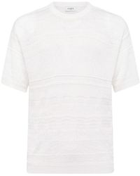 Laneus - Truien & Vesten ,Wit ,Lichtgewicht Jacquard T-Shirt - Lyst