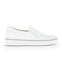 Gabor - Witte Leren Sneakers - Lyst
