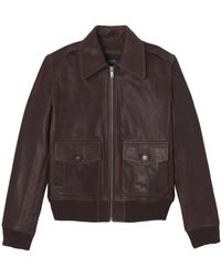 A.P.C. - Jassen ,Bruin ,Leer Gaelle Leren Bomberjack - Lyst