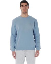 Dondup - Hoodies & Sweatvesten ,Blauw ,Katoen Felpa Girocollo Regular - Lyst