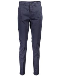 North Sails - Pantalón Azul De Algodón Con Logo Para Mujer, Mujer, Talla - Lyst