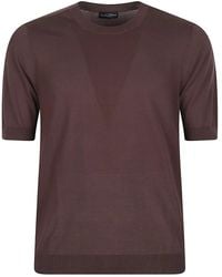 Ballantyne - Kurzarm-Pullover Uni - Lyst
