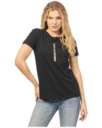 Armani Exchange - Camiseta slim fit de algodón pima negro - Lyst