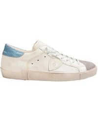 Philippe Model - Schoenen ,Wit ,Leer Prsx Low Sneakers - Lyst