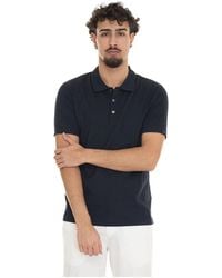 Fay - Tops ,Blauw ,Katoen Jersey Polo Shirt Met Armlogo - Lyst