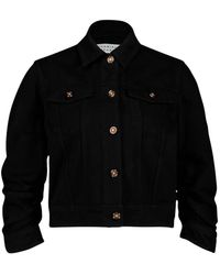 Gabriela Hearst - Jassen ,Zwart ,Denim Adira Cropped Denim Jacket - Lyst