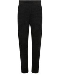 Givenchy - Broeken ,Zwart ,Wol Zwarte Broek Met Elastische Taille En Ritssluiting - Lyst
