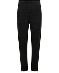 Givenchy - Broeken ,Zwart ,Wol Zwarte Broek Met Elastische Taille En Ritssluiting - Lyst