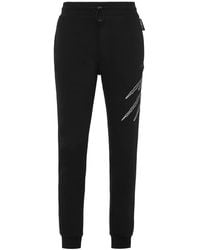 Philipp Plein - Broeken ,Zwart ,Katoen Trainingsbroeken Scratch - Lyst