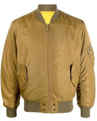 DIESEL - Chaqueta Con Parche Del Logo Y Cremallera - Lyst