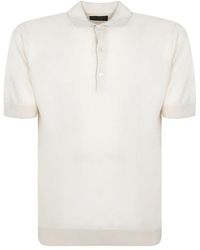 Dell'Oglio - Weißes Poloshirt Klassischer Stil - Lyst