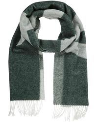 A.P.C. - Logo Intarsia Fringed Scarf - Lyst