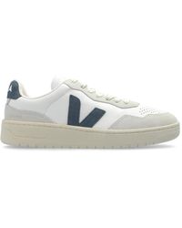 Veja - Weiße und hellblaue ledersneakers - Lyst