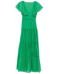 Kaos - Kleedjes ,Groen ,5017 Abito Lungo - Lyst
