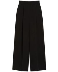 Max Mara - Zwarte Wijde Pijp Broek - Lyst