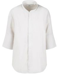 Ami Paris - Camisa de algodón con cuello mao oversize - Lyst