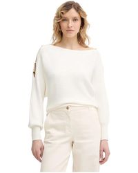 Guess - Truien & Vesten ,Wit ,Leer Jamia Beaded Sleeve Sweater - Lyst