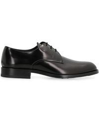 Tod's - Schoenen ,Zwart ,Leer Derby Leren Veterschoenen - Lyst