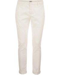 Dondup - Broeken ,Wit ,Katoen Gaubert Slim-Fit Chino's - Lyst