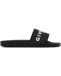 Givenchy - Flat Slides With Logo In Polyurethane Man - Lyst