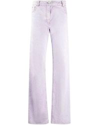 Nina Ricci - Jeans de corte recto con costuras contrastantes y logo bordado - Lyst