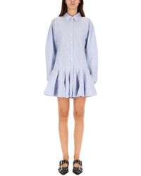 Ganni - Gestreepte Mini-Trui Jurk - Lyst