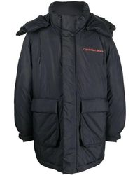Calvin Klein - Jassen ,Zwart ,Nylon Zwarte Puffer Donsjas - Lyst