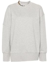 Stella McCartney - Sweatshirt melange grigio chiaro - Lyst