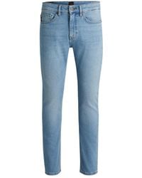 BOSS - Jeans ,Blauw ,Katoen Delaware Slim-Fit Jeans - Lyst
